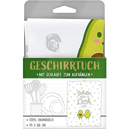GRUSS & CO Geschirrtuch Motiv "Avocado" | Baumwolle, 60 cm x 45 cm, farbiger Motivdruck | Geschenk, Küche, Kochen, Grillen | 47106 – Bild 4