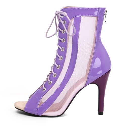 Image of UTIKLIOU Women's Mesh Sandals Peep Toe High Top Sandals Lace Up Summer Boots Buckle Strap Party Sexy Pump Shoes Open toe