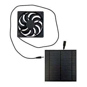 5W 6V Zonnepaneel uitlaatventilator luchtextractor mini ventilator aangedreven ventilator for hondenkippenhok koks kas RV Buitenshuis Makkelijk schoon te maken