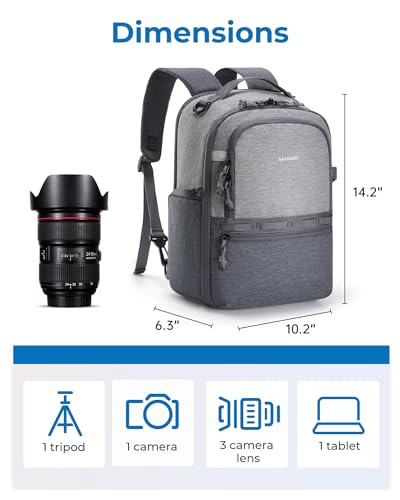 Mochila para cámara DSLR y SLR, color gris miniatura 6