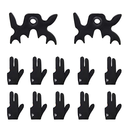 RNXRZANK Set of 10 3- S Left Pool with Cue Bridge