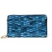 Produktbild Kimisoy Meerjungfrau Waage Blau Leder Clutch Wasserdicht Kartenhalter mit Reißverschluss Große Kapazität Handgelenk Brieftasche Durable Umschlag Clutch Tragbare Geldbörse Täglich Gebrauch