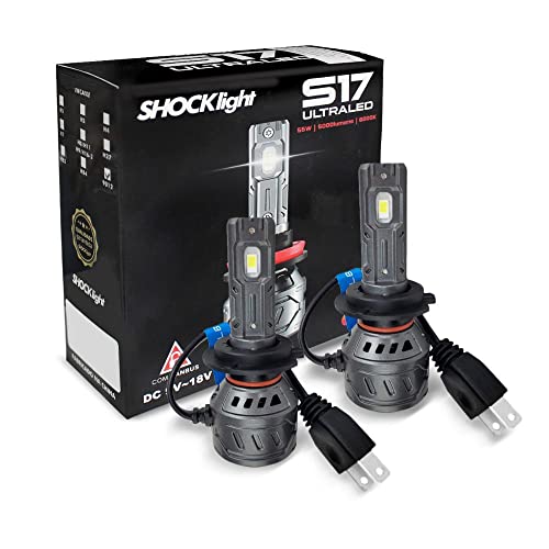 Kit Lâmpadas Ultra Led H7 S17 Nano 6000k 5500 Lumens 55w Canbus