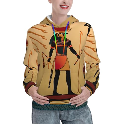 Sweat à capuche Sun Old imprimé égyptien idée cadeau automne femme