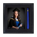 GMFrames Graduation Picture Frame with Tassel Holder Class of 2026 & 2025 Shadow Box Photo Frame for 8x10 Pictures Graduation Party Gift and Keepsake Black