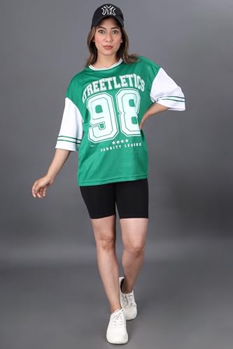 Image of Amazon Brand - INKAST Unisex Oversized T-Shirt | Sportwear | Contrast Sleeves | Drop Shoulder Baggy Fit | Graphic Print | Activewear for Gym,Training & Street Style