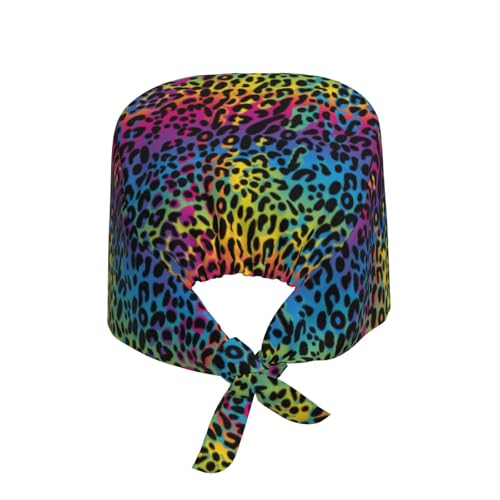 Image of Working Cap Scrub Cap with Sweatband Adjustable Unisex Women Tie Back Hat Nurse Surgical Caps