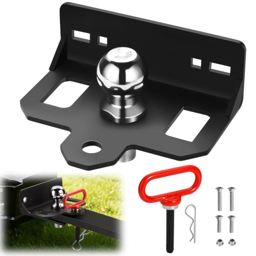 Lawn Mower Hitch with 2" Ball, Trailer Hitch Zero Turn Mower Accessories