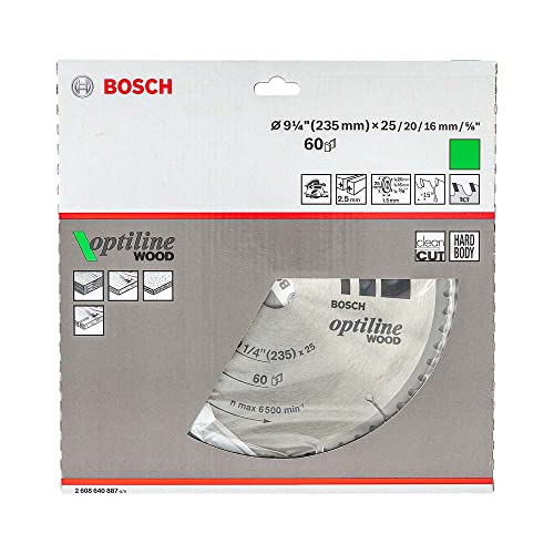 Bosch Disco Serra Circular Optiline Wood Ø235X25Mm 60D
