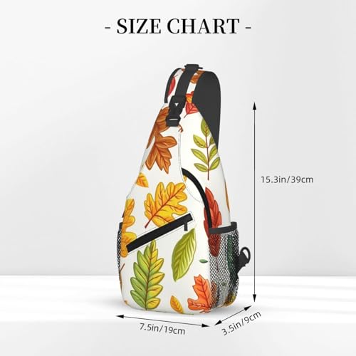 Mochila cruzada ligera estampado hojas para viaje miniatura 3