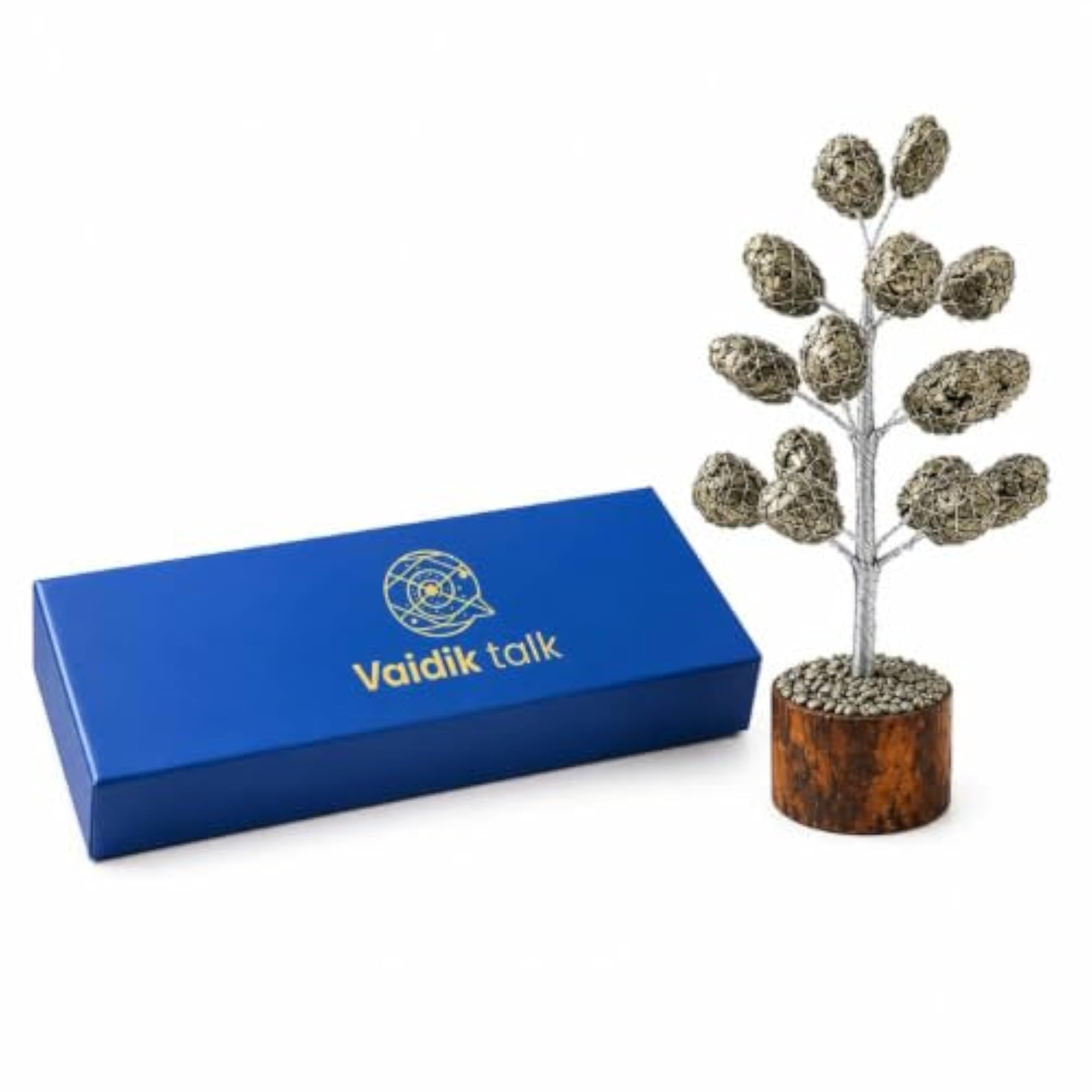 Natural Pyrite Crystal Bonsai Tree, Handmade Decor