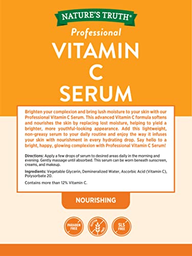 Vitamin-C-Serum-2-oz-Oil-for-Face-Skin-Nourishing-Unscented-by-Natures-Truth Vitamin C Serum 2 oz | Oil for Face & Skin | Nourishing & Unscented | by Nature's Truth - Image 3