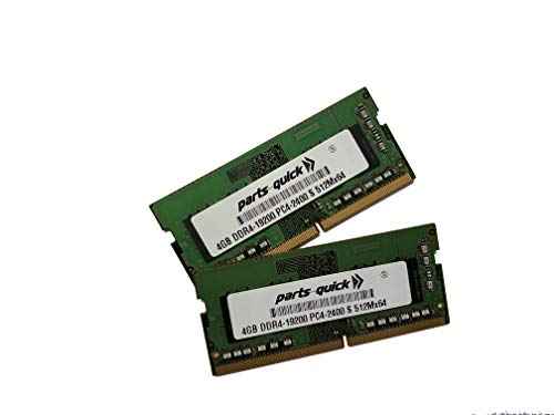 parts-quick 8GB (2X4GB) DDR4 2400MHz SODIMM PC4-19200 Non-ECC CL17 1.2V 260-Pin SO-DIMM m[gp\R m[gubN  RAM AbvO[h