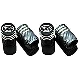 EVPRO Valve Stem Caps for Car Tire Decorative 4 Pack Black Fit Subaru Accessories