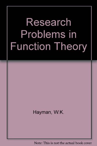 Research Problems in Function Theory view 2
