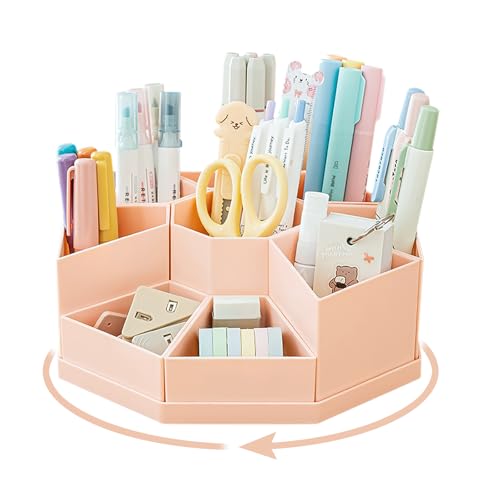 Lvjkes Drehbarer Stiftehalter 9 Fächer Rosa