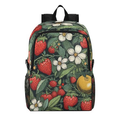 Sac à dos de randonnée pliable fraise rouge parfait pour les voyages