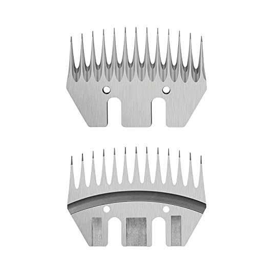 Image of Sheep Clippers Replacement Blades, Professional Stainless Steel Clipper Blades for Thick Coat Animals