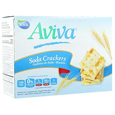 Aviva Original Soda Crackers | Individually Wrapped Fresh | 1.06 Oz | 9pack |