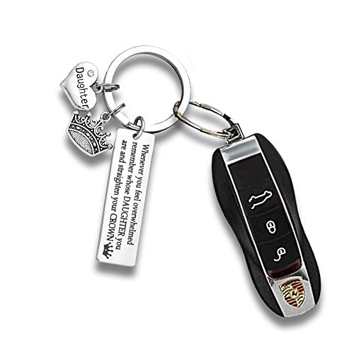 Vonluxy Inspirational Gifts Keychains for Women Her-Mom Granddaughter Stainless Steel Engraved Personalized Birthday Gifts3