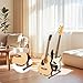 MOREYES Double Guitar Stand, Acoustic Guitar Stand for Multiple Guitars, Folding A-Frame Electric Guitar Stand, Wooden Guitar Stands Floor For School Music Program, Concerts, Easy to Assemble