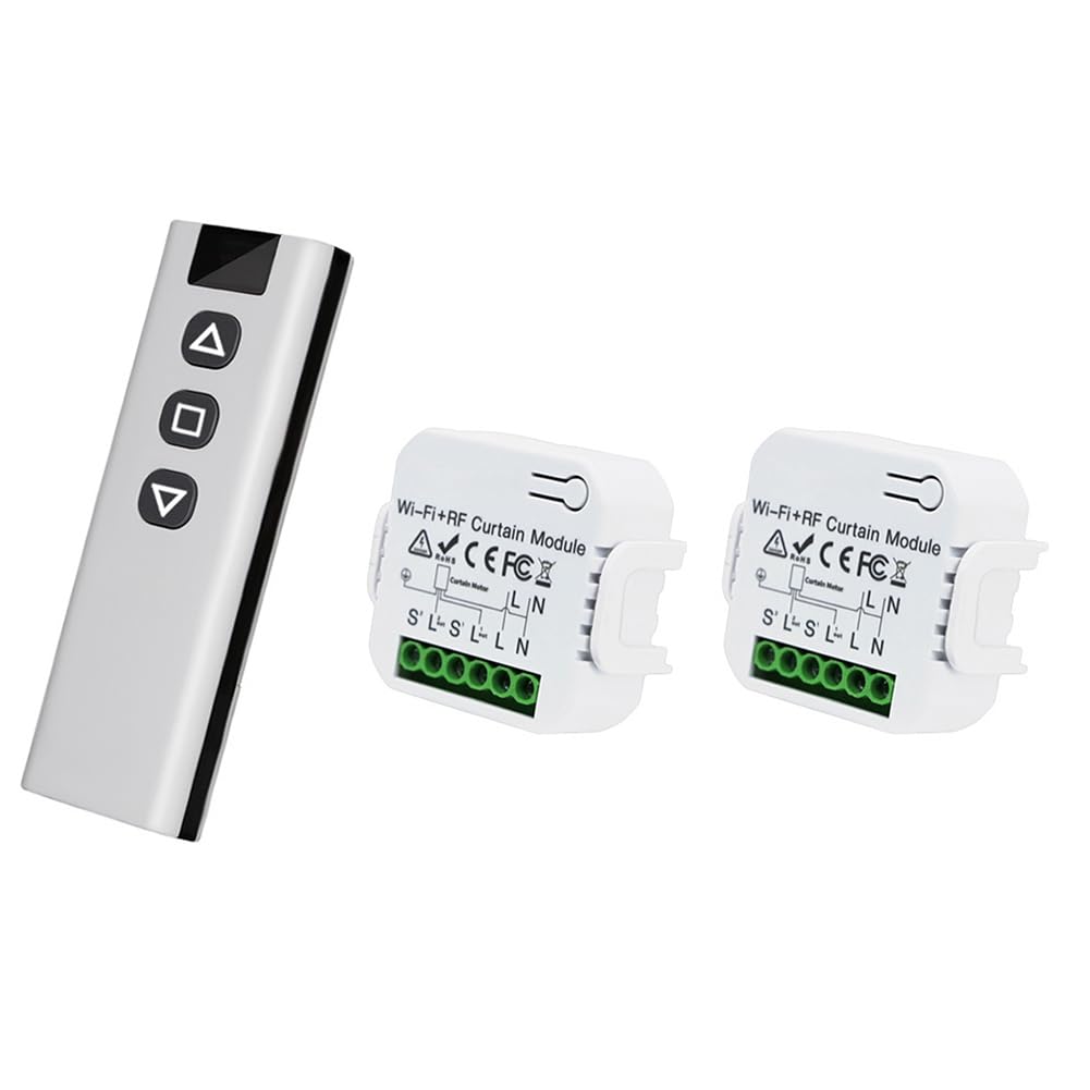 Littimoon Tuya Smart Curtain Switch WiFi 433Mhz Roller Shutter Blinds Control Module with Remote for Electric Roller Shutter