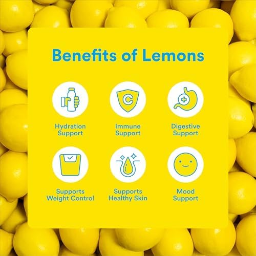 Lemon Perfect Blueberry, Hydrating Flavored Lemon Water, Zero Sugar, Delicious and Refreshing, Organic, 15.2 fl oz Bottle - Image 6