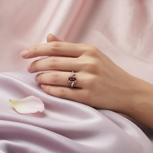 3 Carat Emerald Cut Moissanite Ring for Women – D Color VVS1 Clarity, Solitaire Engagement Ring, Statement Bridal Jewelry, 18K Gold Setting, Lab-Created Diamond Alternative, Elegant Gift for Her