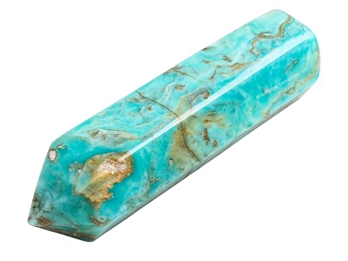 Image of Amazing Gemstone Large Caribbean Calcite Crystal Towers ~ Natural Healing Crystal Point Obelisk for Reiki Healing and Crystal Grid (5.5 to 6 INCH)