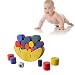 Qiuge Legno Forma d'equilibratura della Luna Particelle elementari del Giocattolo Giocattolo del Bambino Early Learning Balance Training QiuGe