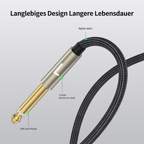 Cable jack 3.5mm a doble 6.35mm para solucionar ruidos al conectar el móvil a la mesa de sonido 7