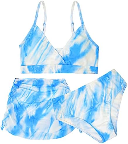 Happy Cherry 3 Stück Mädchen Bikini Sets Kinder Tie Dye Badeanzug