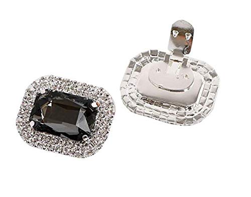 Polkar Elegant Rhinestone Crystal Metal Shoe Clips Shoe Buckle For Wedding Party Decoration (White Shoe Clip) #TOP2