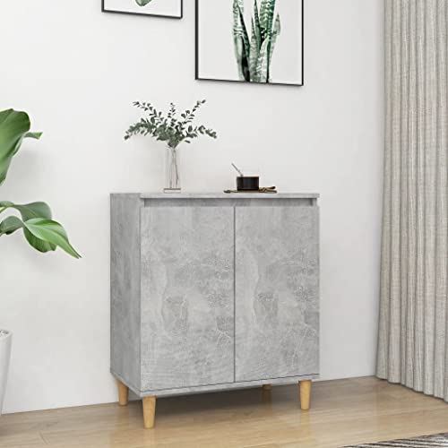 Armario de salón gris hormigón con patas elevadas que facilitan la limpieza 3