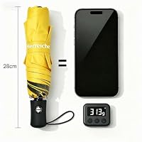 Herreicher UV Schirm Reise Regenschirm Automatik - Kompakt Faltbar Tragbar UV-Schutz Taschenschirm Leicht Umbrella 98cm Spannweite 6 Rippen 210T Abdeckstoff UPF50+ für Erwachsene und Kinder (Gleb) – Ansicht 7