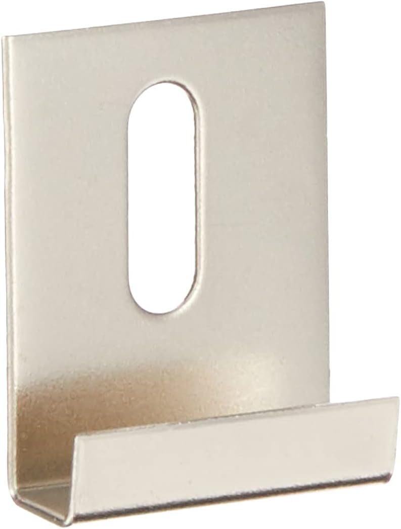 Hillman 54117 Wide Channel Metal Mirror Clips (1/4" x 1" x 1-1/2") - 15 Pieces,Silver