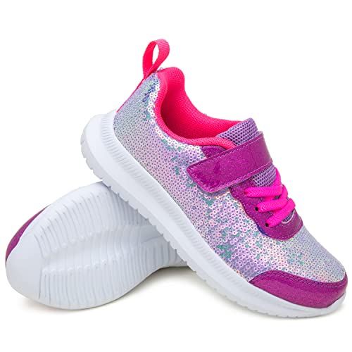 Toandon Toddler Kids Sneakers Sparkle Fashion Glitter Sequins Canvas Shoes3
