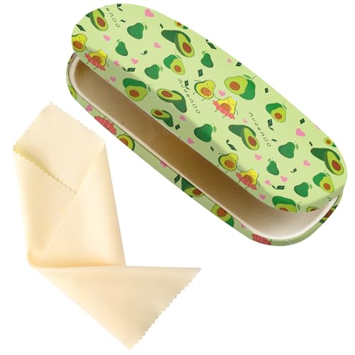 Image of Glasses Case Hard Shell,Portable Protective Eyeglasses Case, Eyeglass Holder Box with Cleaning Cloth, for men women