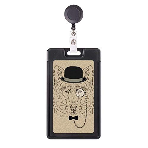 Porte-badge rétractable en verre loup évite la perte de carte d'accès