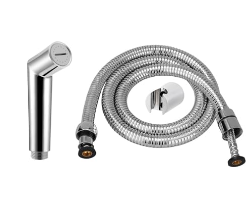 Image of MHS High Pressure Jet Spray for Toilet | Health Faucet Set with Hand Shower Gun & 1M SS Hose Pipe | Bathroom Toilet Jet Spray for Hygiene Cleaning | Toilet Gun for Western Toilet (Slider Abs)