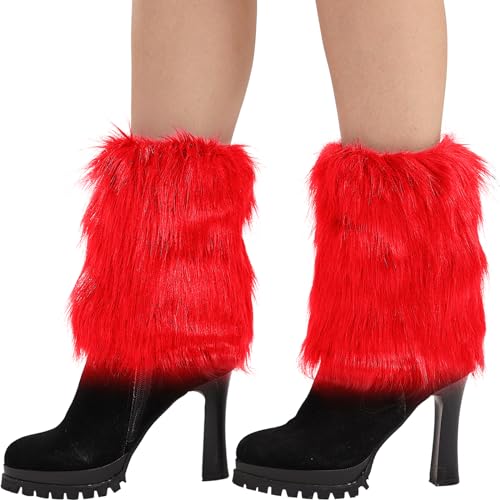 Image of Nanxson Womens Fur Leg Warmer Winter Short Boot Cuffs Covers Sleeves TTW0071