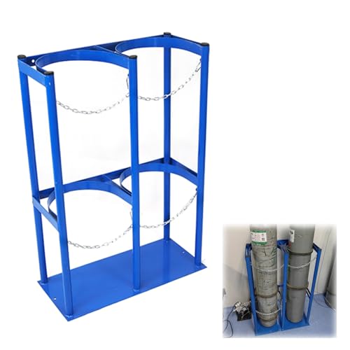 GHHVFEC Oxygen cylinder rack,High Capacity Gas Cylinder Bracket, Freestanding Oxygen Tank Storage Rack, Versatile Canister Stand for Oxygen Cylinders, Fits Multiple Sizes, Durable & Stable