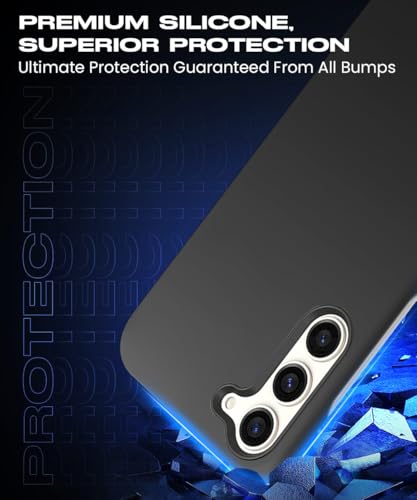 Image of WOW IMAGINE Slim Frameless Back Cover for Samsung Galaxy S23 5G | Ultra Thin Lightweight Design & Camera Protection | Soft Matte Silicone Flexible Mobile Case (Black)