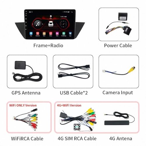 Estéreo de automóvil para BMW X1 E84 2010-2016 con Bluetooth manos libres 7