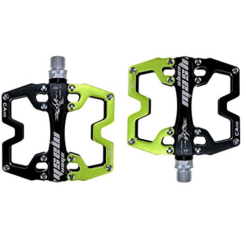Pedales Mixtos MTB Bicicleta Pedales Bici BMX Pedales Accesorios Pedales de Bicicleta Accesorios de Bicicleta Accesorios para Bicicletas Green,Free Size