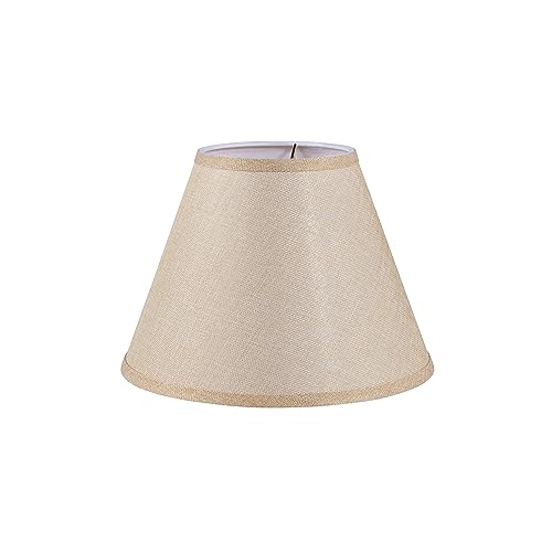 Image of Aspen Creative 32998 Transitional Empire Shape Spider Construction Lamp Shade in Beige, 6 inch Top x 12 inch Bottom x 9 inch Slant Height