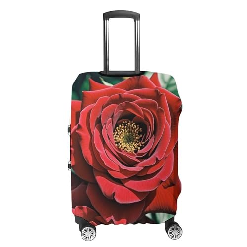 Red Rose Photo Printed Luggage Cover Protector, Fits 18-32 Inch Luggage4