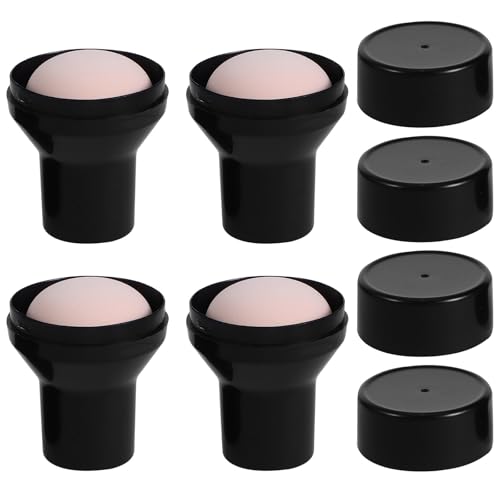 Uonlytech 4 Aplicadores de Polvos Faciales Forma de Champiñón, Set de Esponjas para Maquillaje en Tono Piel, Lavables y Reutilizables, para Base y Polvos en Seco y Húmedo, Uso Femenino