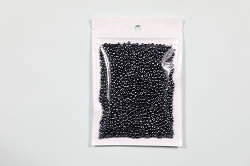Bala&Fillic Black Pearl Color 4mm Seed Beads About 1200pcs/100Grams in Bag - Image 3
