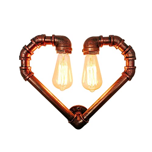 WGFJKI Lampada da Parete con tubatura Industriale Jadsssox Lampada da Parete in Metallo retrò, Lampada da Illuminazione a Vapore a Vapore a Vapore